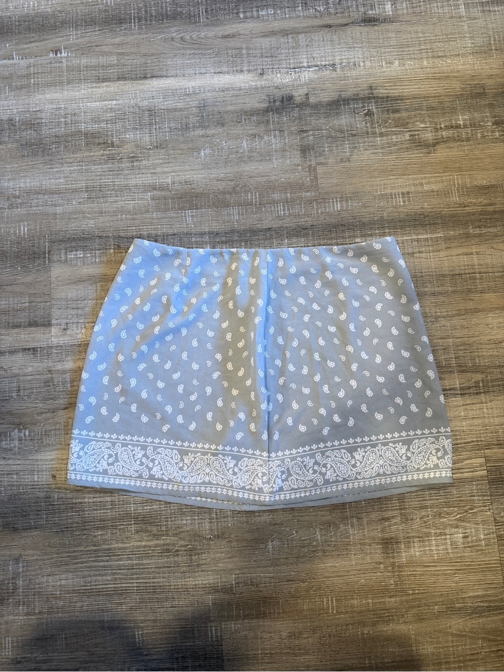 wild fable Gray Paisley-Print Skort with White Trim